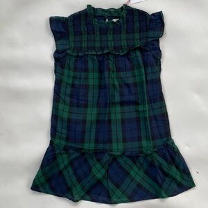 Vineyard Vines Girls' Blackwatch Tartan Smocked Ruffle Dress New with Tags XS S